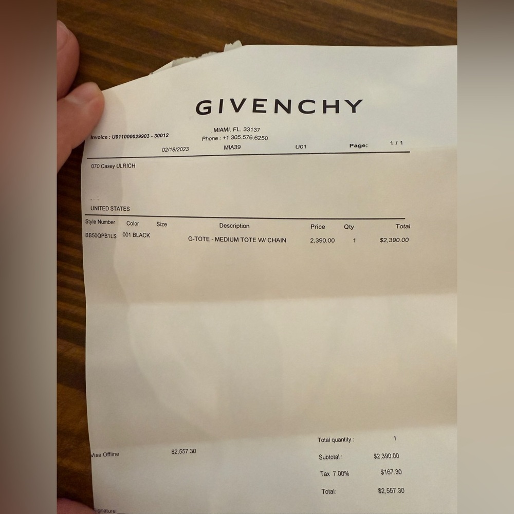 Givenchy Black G-Tote w/ Chain - Picture 11 of 11